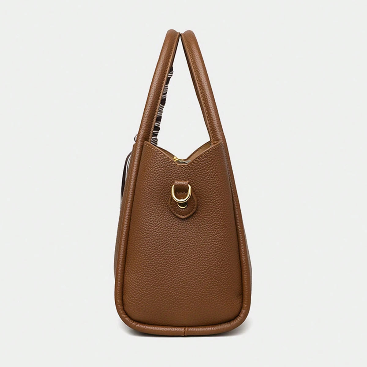 sac a main luxe marron details