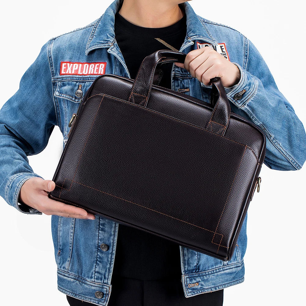 sac de cours ordinateur marron