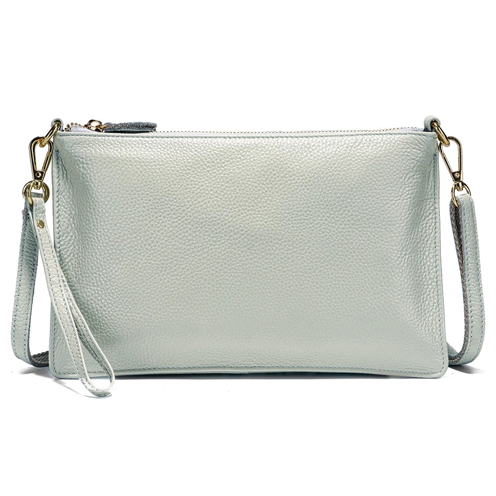 Petite pochette bandoulière femme en cuir irisé