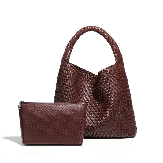 sac tressé femme chocolat