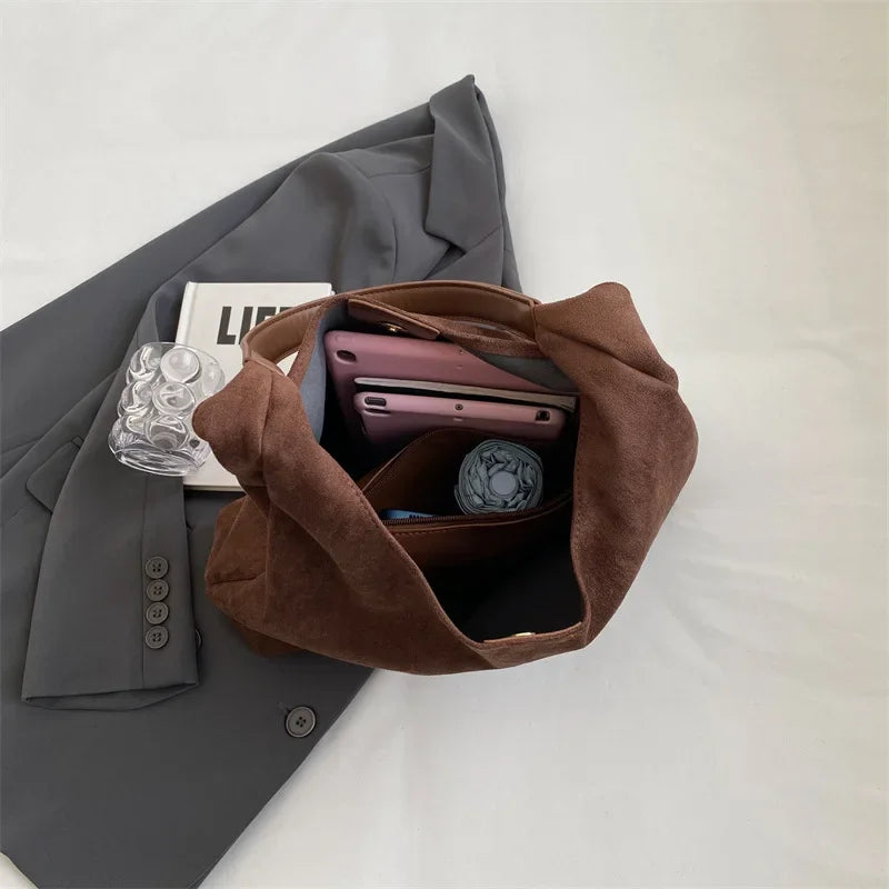 interieur sac besace en daim 