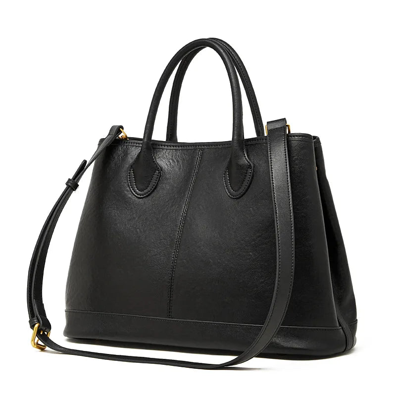 grand sac en cuir noir