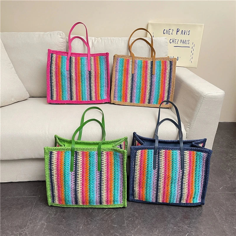 grand sac cabas en paille