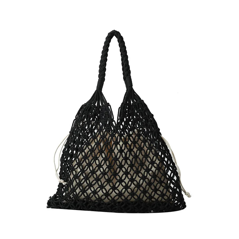 sac crochet noir et blanc