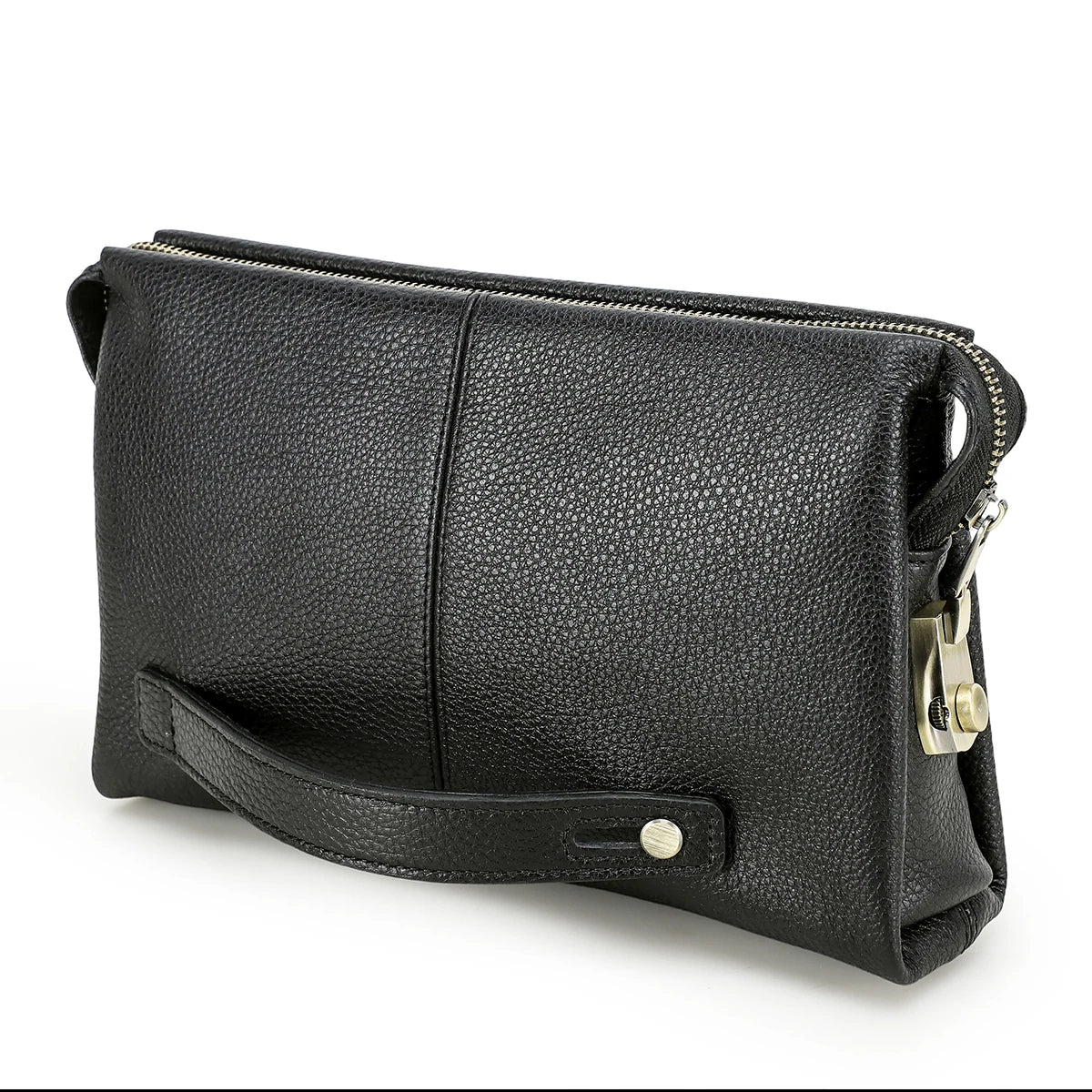 pochette en cuir homme​ noir