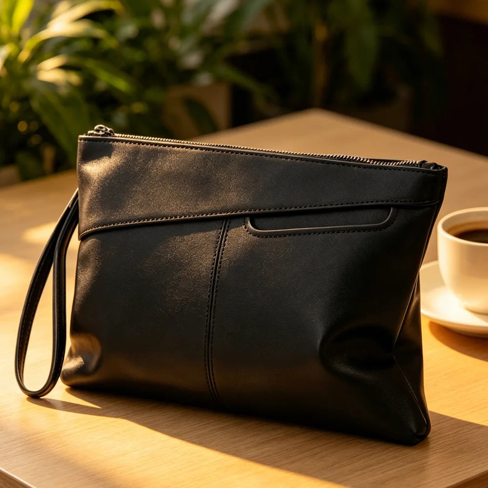 pochette noir homme style