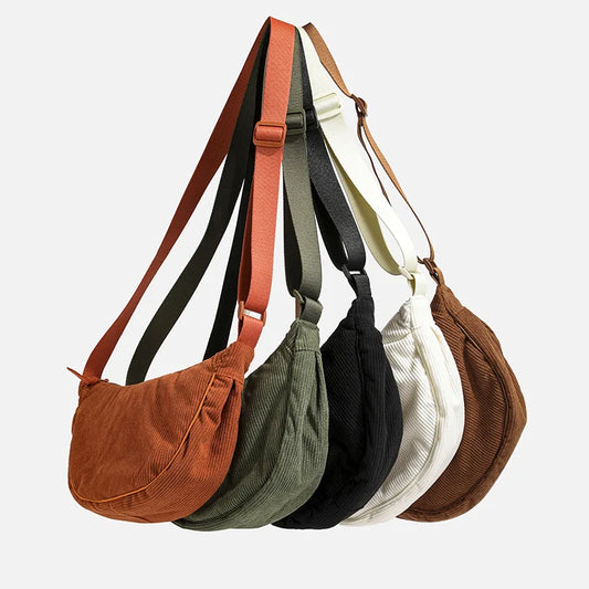 sac banane femme en velours cotelé