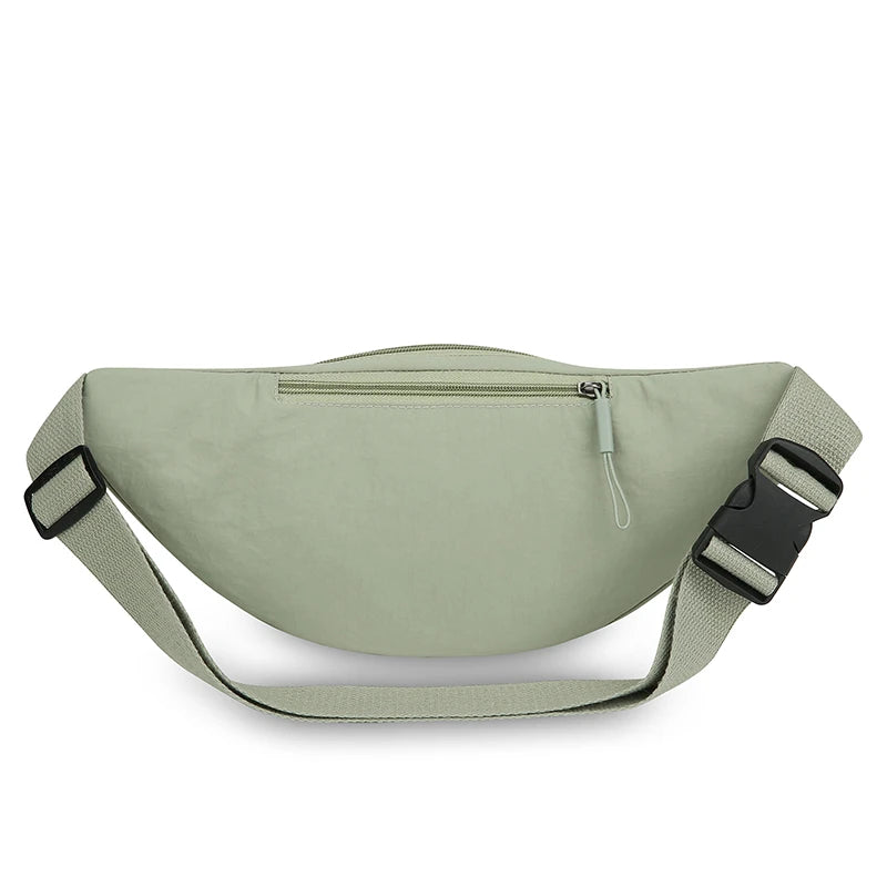 dos du sac banane femme verte