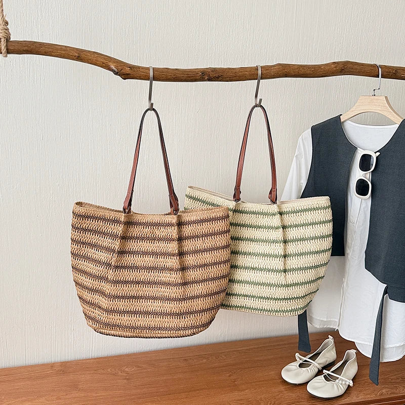 sac cabas plage en paille