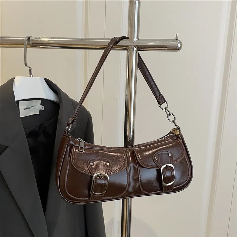 mini sac porte epaule marron