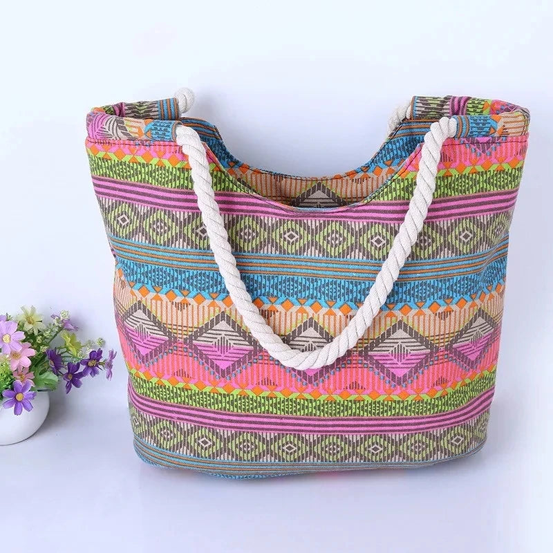 sac de plage ado aux motifs aztèques