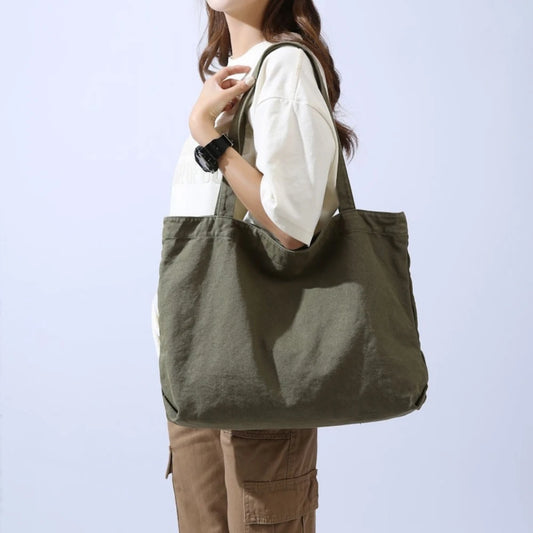 sac cabas coton vert