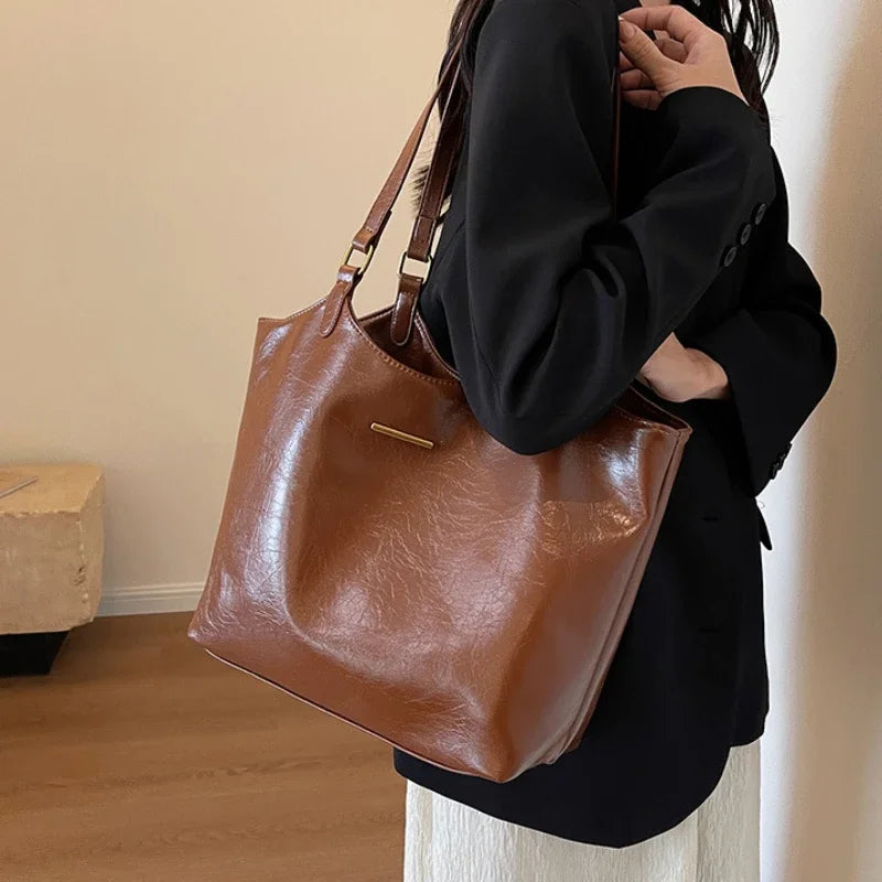 sac cabas femme marron