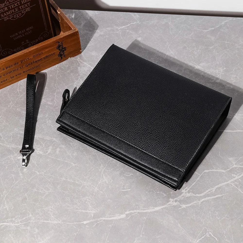 grande pochette homme en cuir synthetique