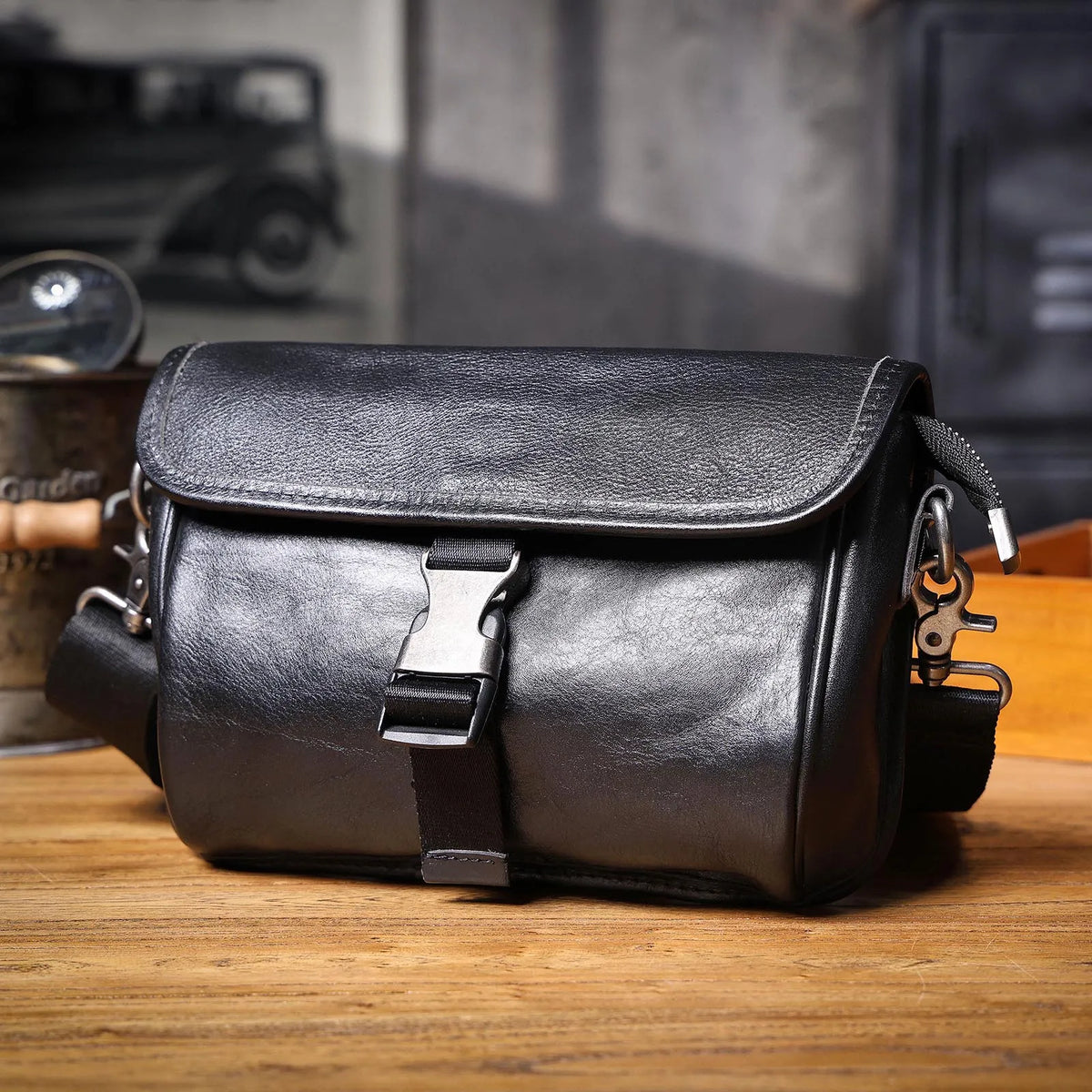 pochette sacoche noir