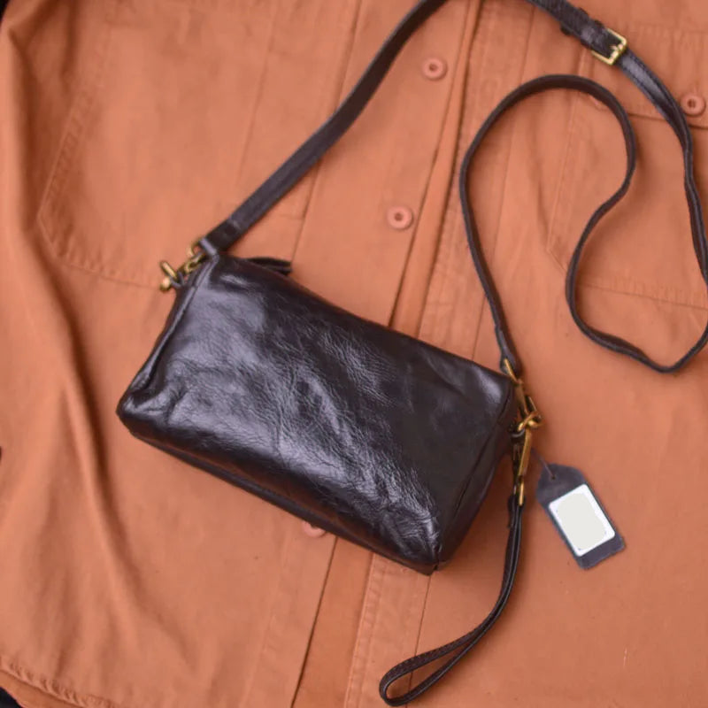 pochette en bandouliere homme cuir noir