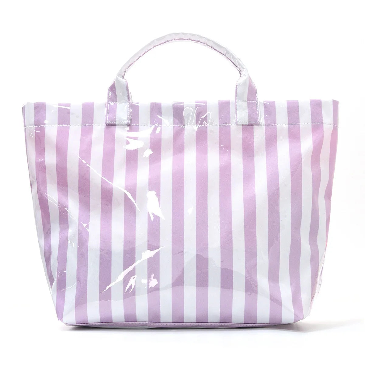 sac de plage plastique rayures blanche
