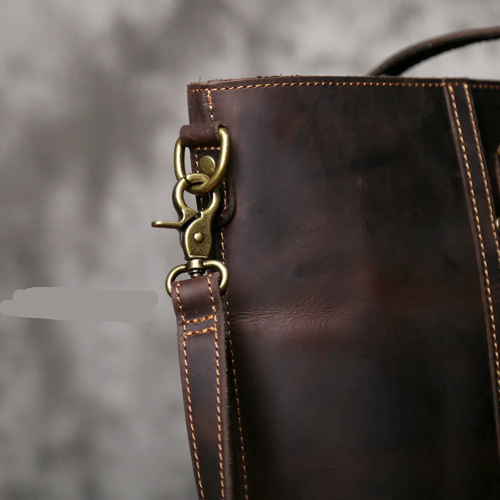sac en cuir vieilli pour ordinateur