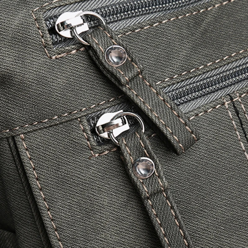 details du sac bandouliere fourre tout vintage femme