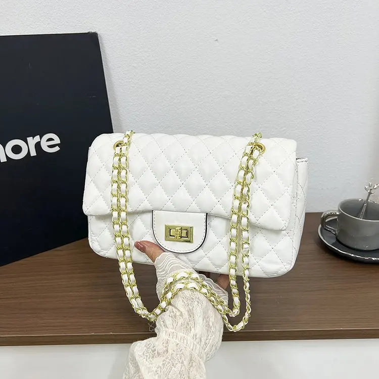 sac bandouliere matelasse blanc