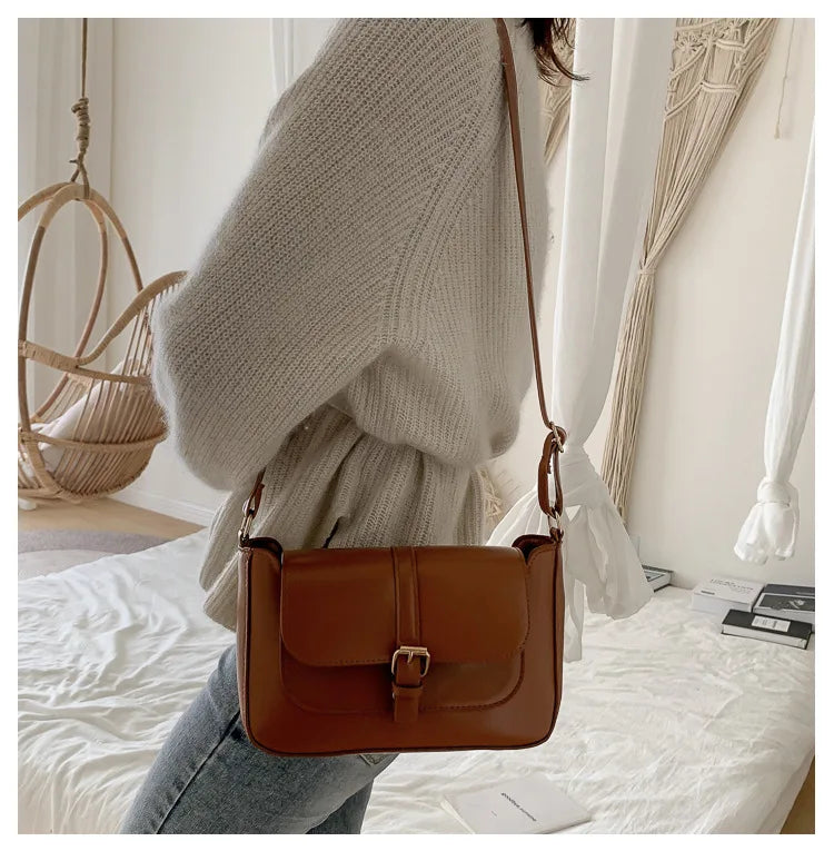 Cuir Marron Petit Sac à Main En Cuir Sac Bandoulière David Jones Petit Sac Epaule Femme Cuir PU