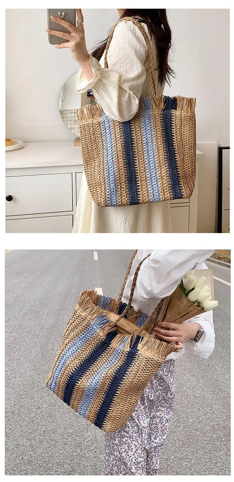 sac en paille luxe tendance