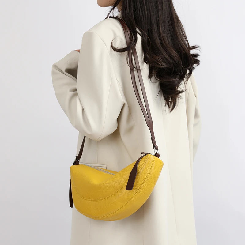 sac banane femme jaune epaule
