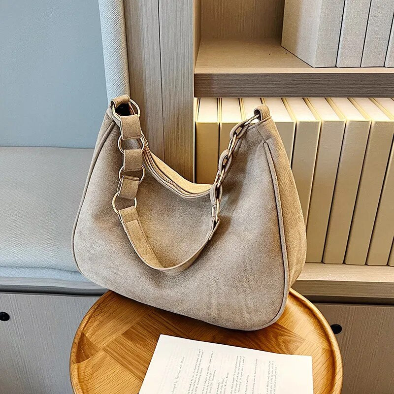 sac a main suedine beige