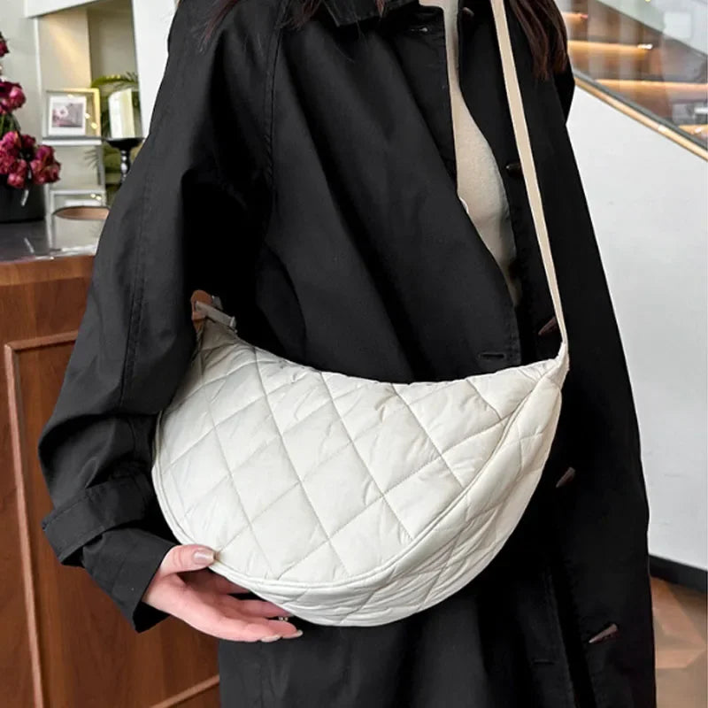 sac besace demi lune matelassé