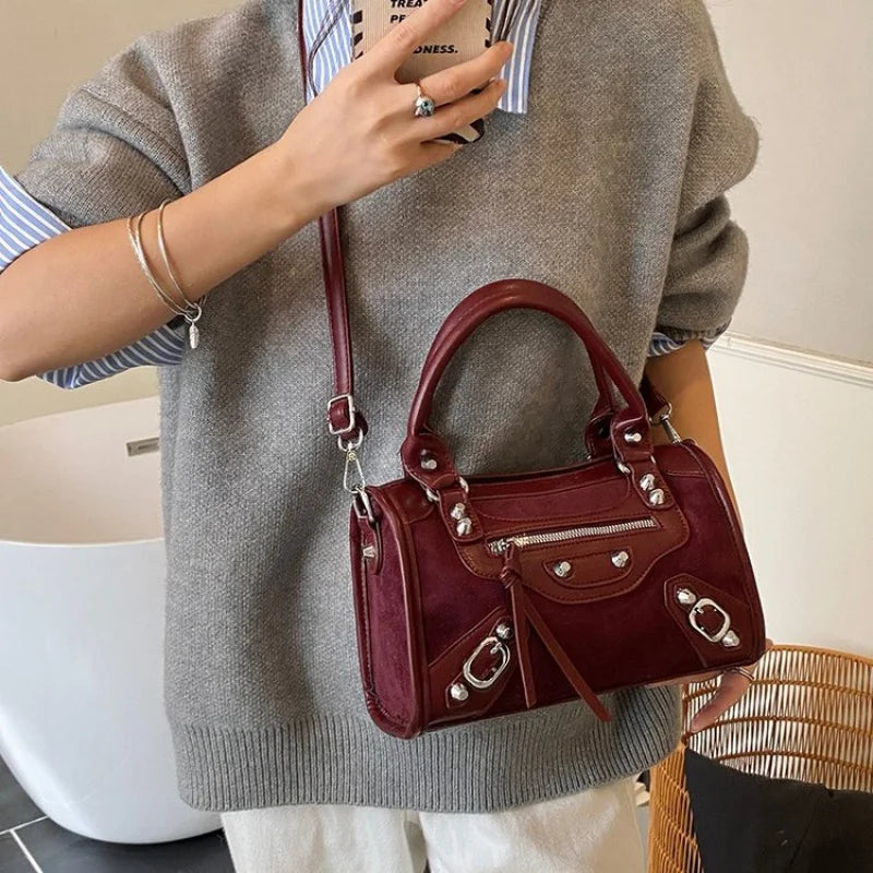 sac en daim femme et cuir