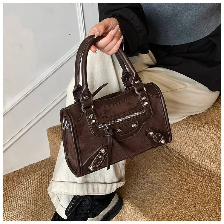 sac en daim femme marron