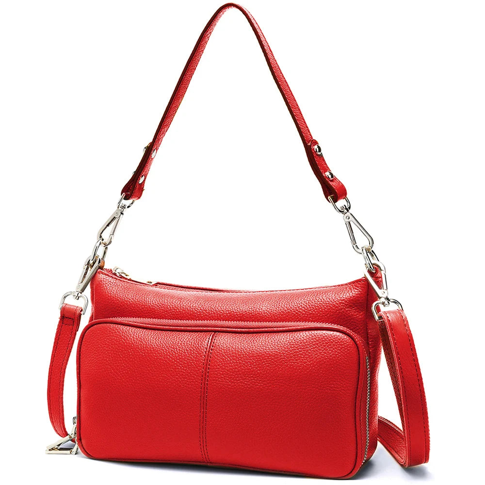sac cuir rouge bandouliere