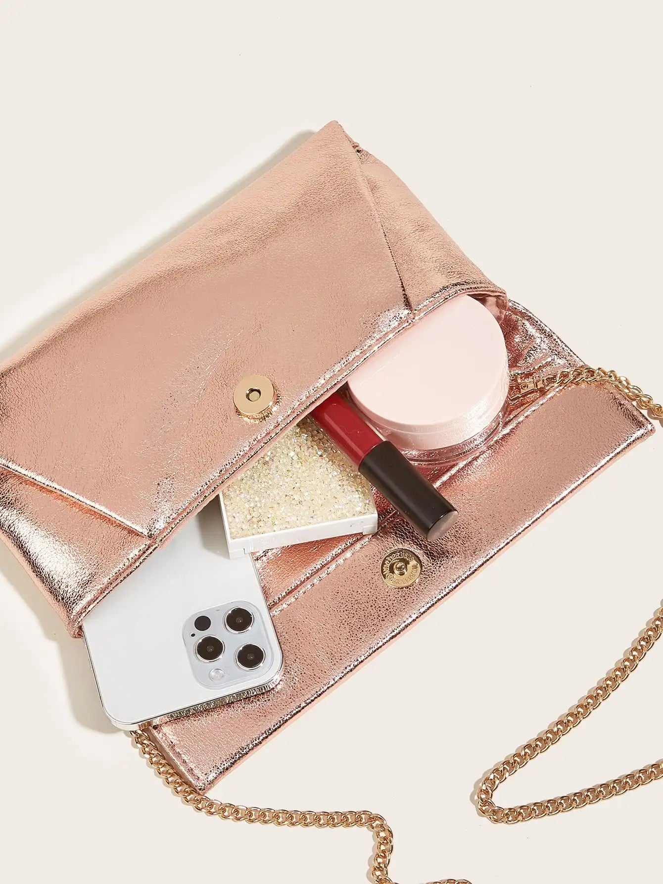 intérieur pochette rose gold