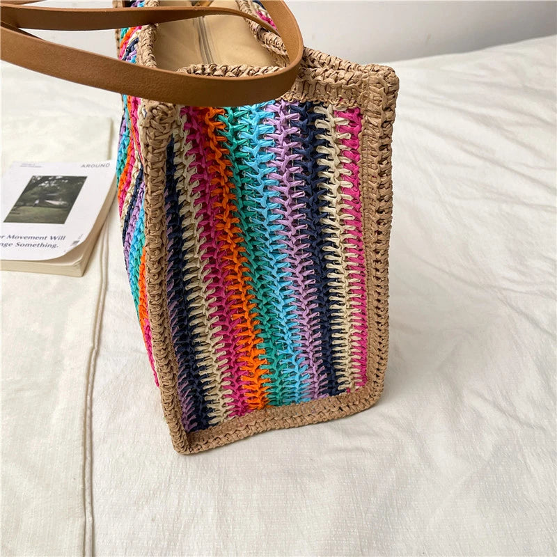 detials du grand sac en paille