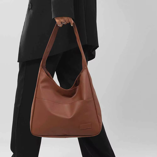 sac a main porté épaule marron en sililicuir