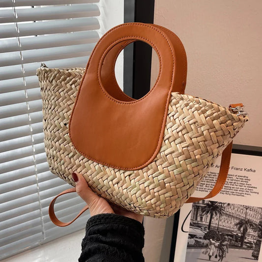 sac bandoulière femme en paille