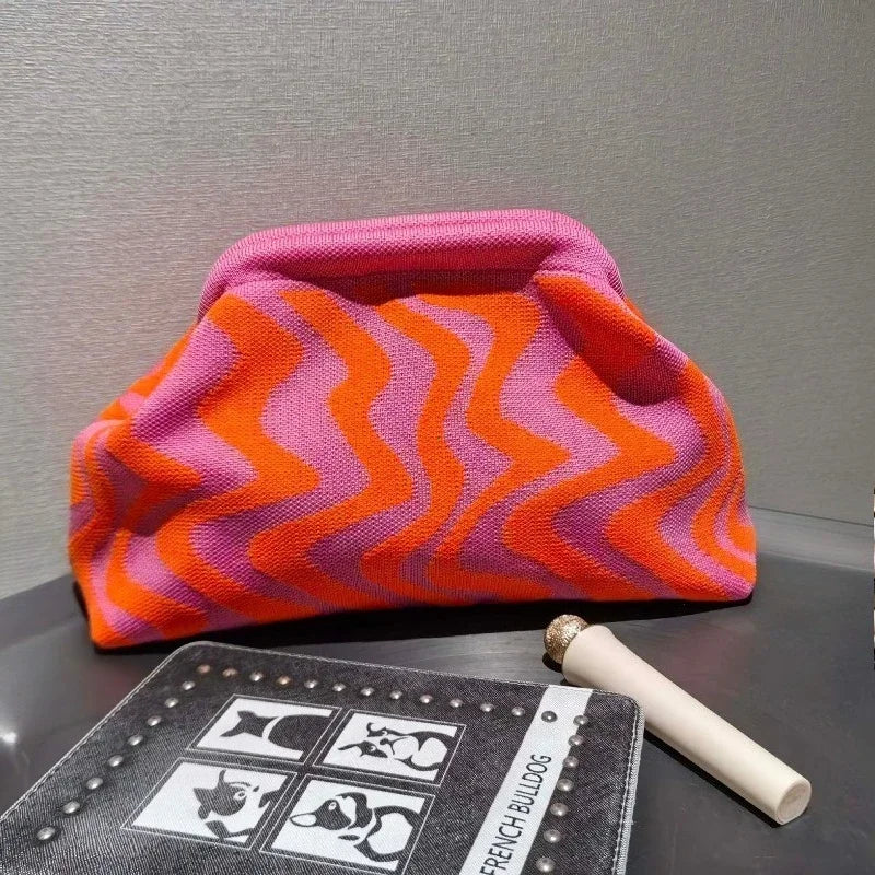 pochette a motif orange