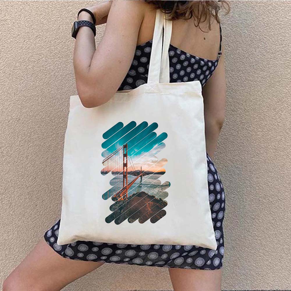 san francisco tote bag abstrait