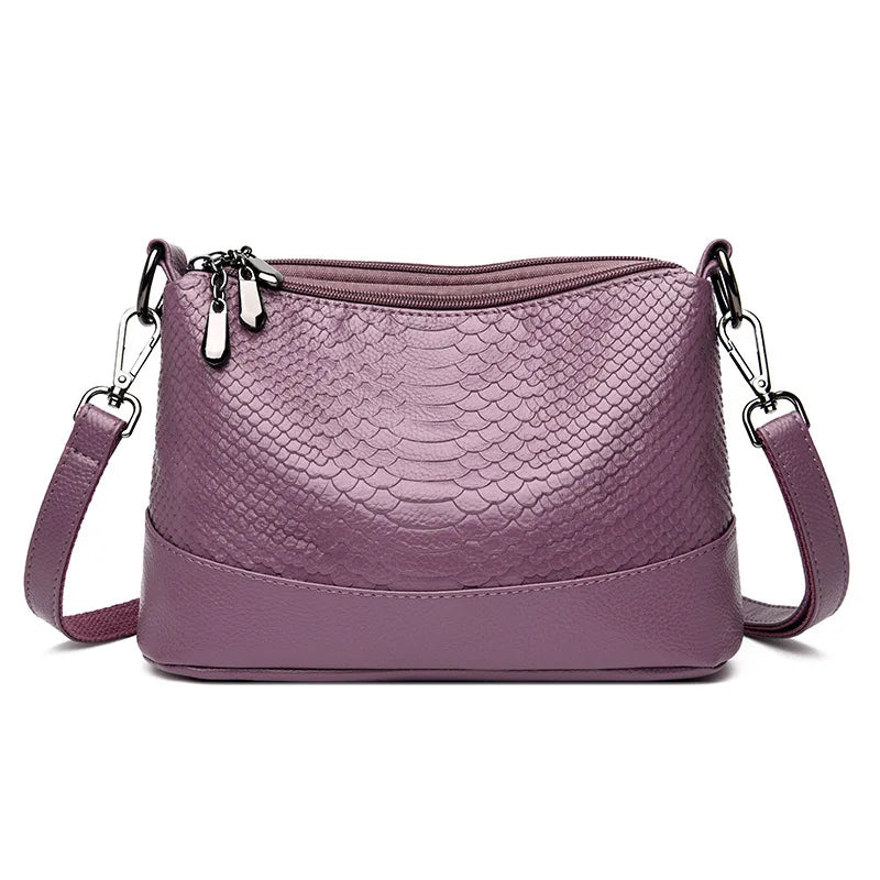 sac bandouliere crocodile violet
