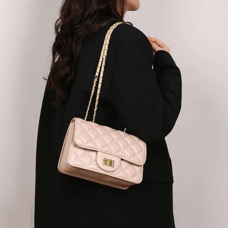 sac a main matelasse épaule beige
