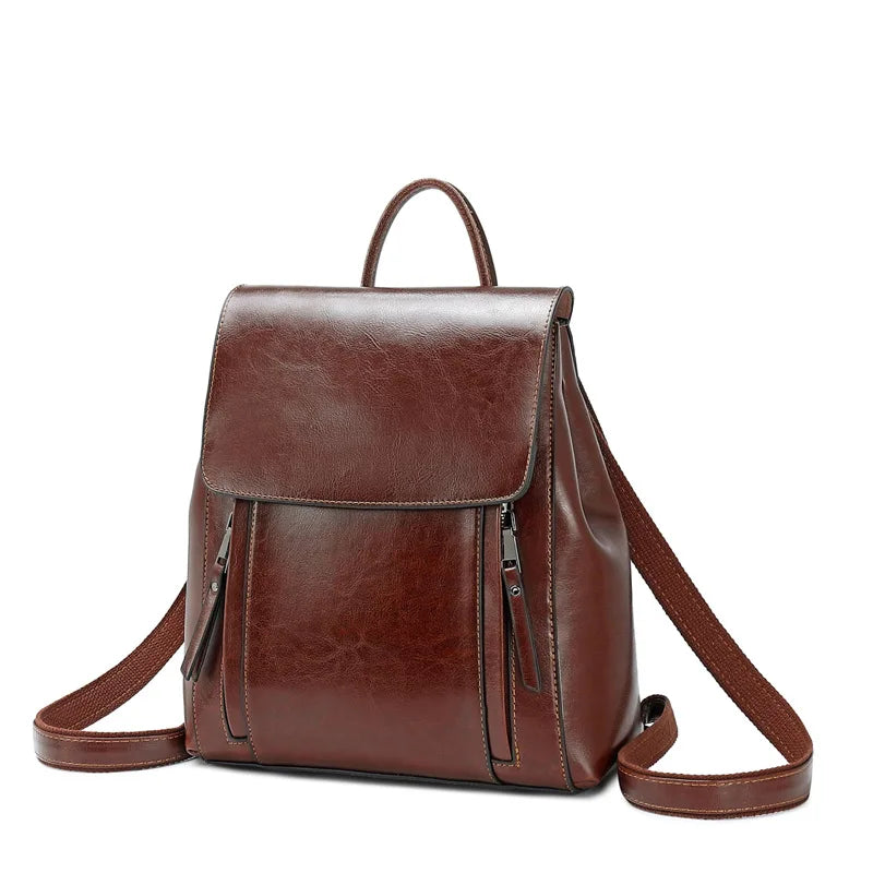 sac a dos femme ville marron foncé