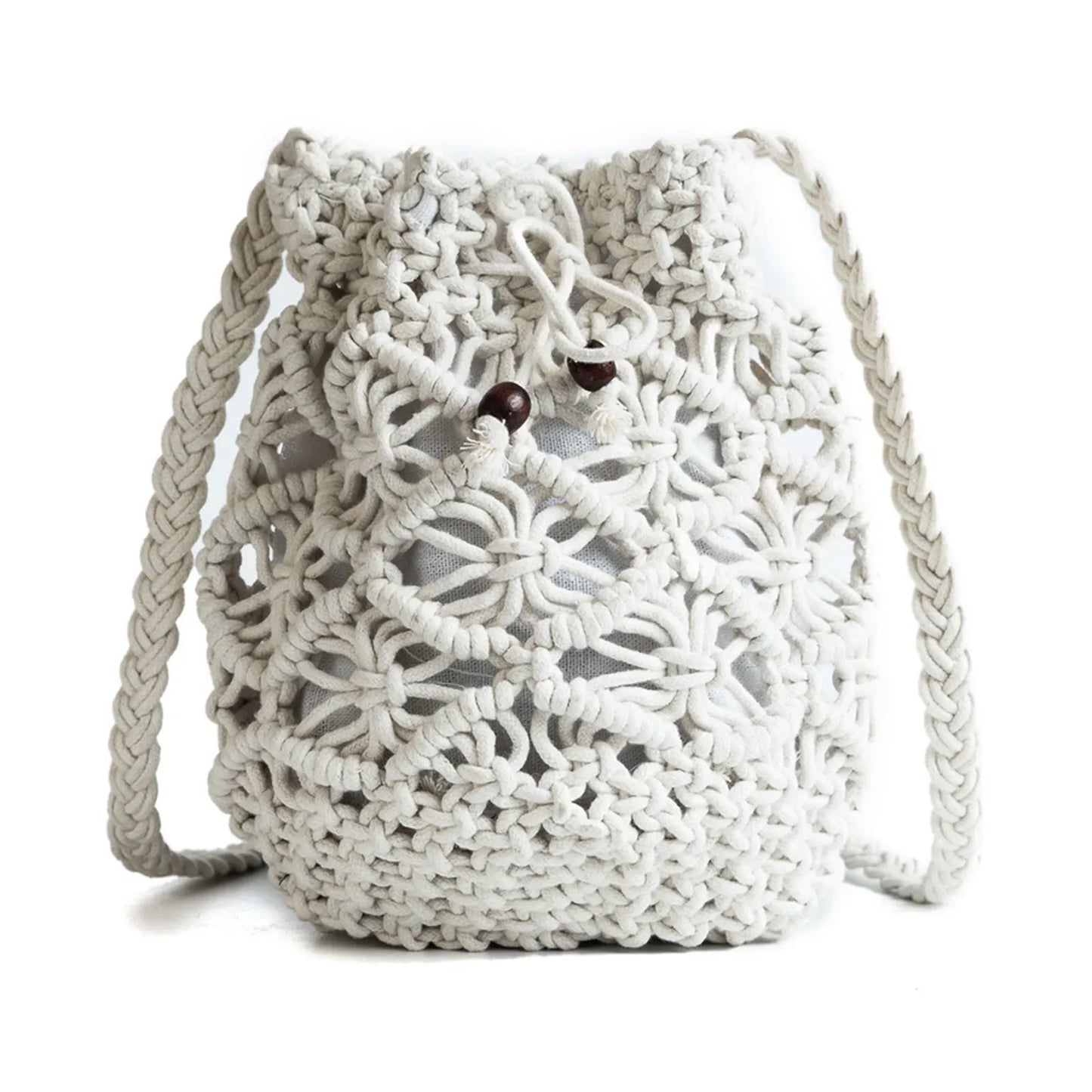sac bourse crochet blanc