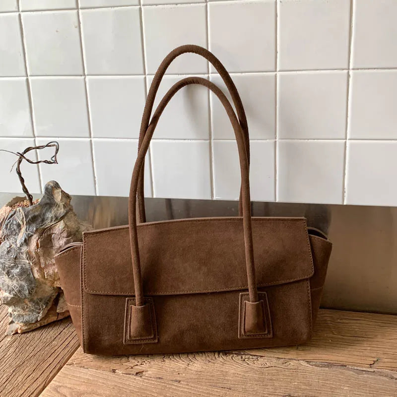 sac cabas porte epaule marron