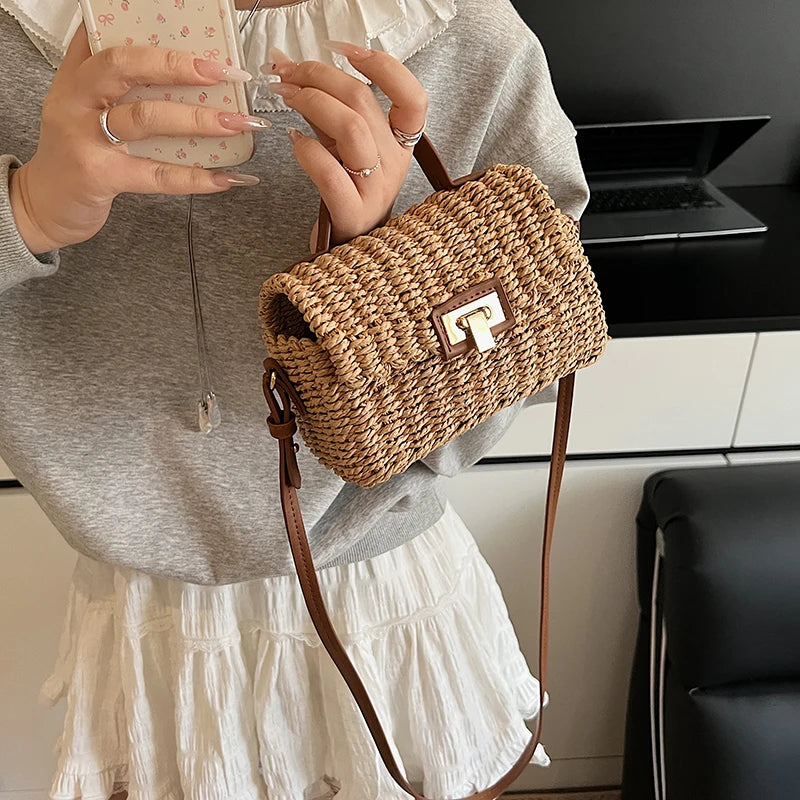 sac bandouliere femme en paille chic