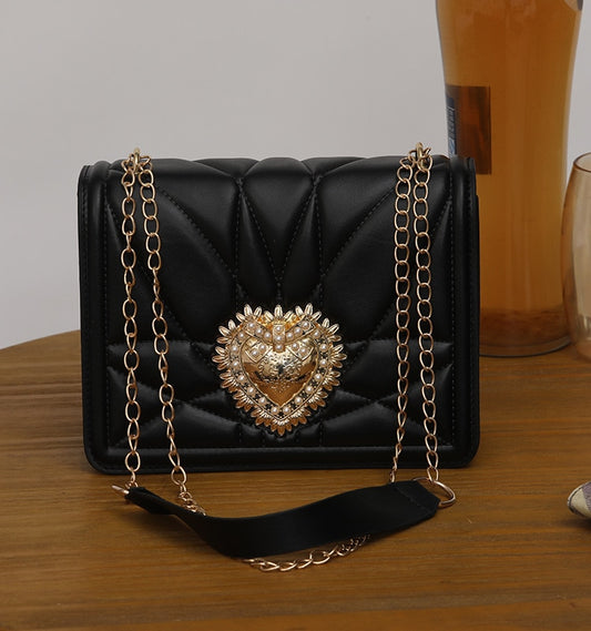 sac bandouliere avec chaine noir