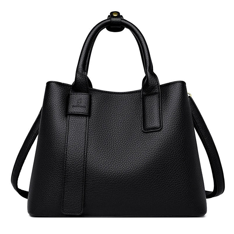 sac a main moyen noir en cuir vegan