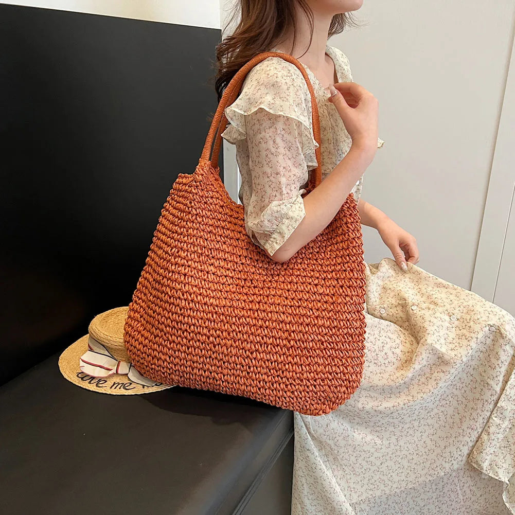 sac paille tendance epaule