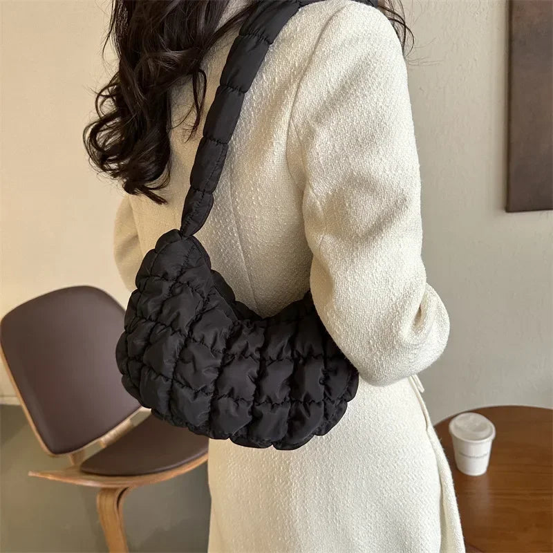 sac besace matelassé pour femme noir