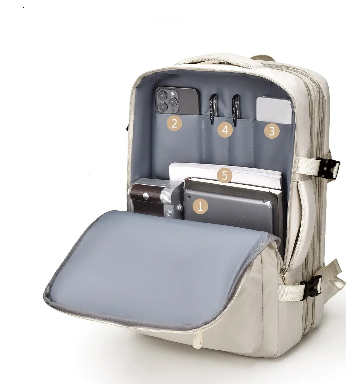 interieur sac a dos de voyage extensible