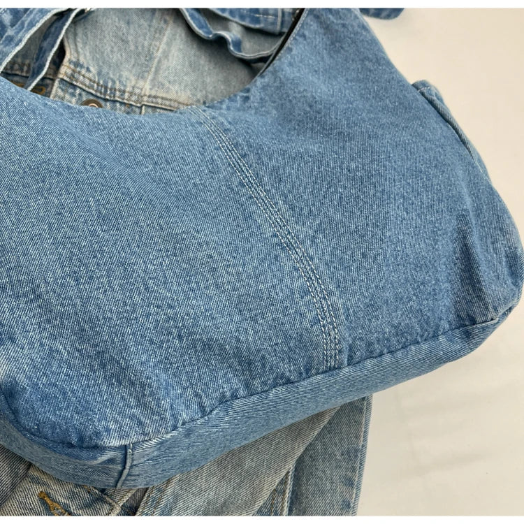 détails du sac en jean